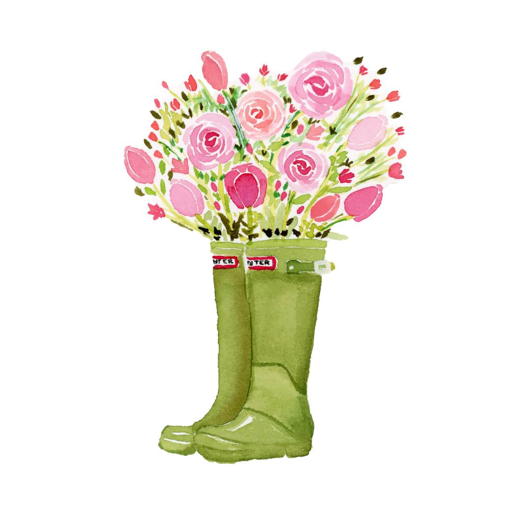 Wellies in Bloom Card