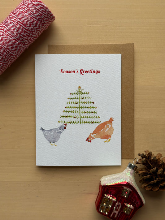 Holiday Chickens Season's Greetings