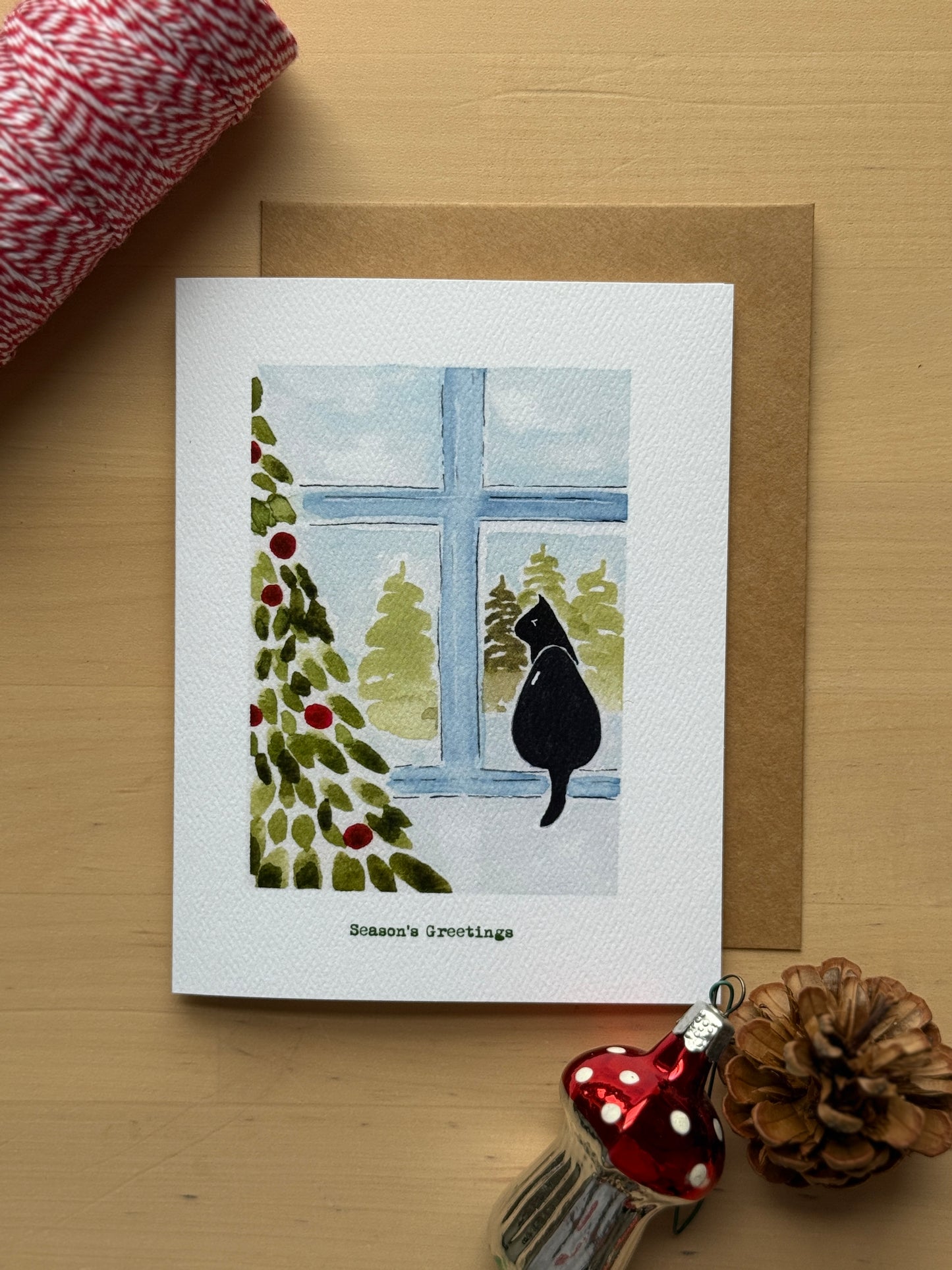 Window Cat Season's Greetings