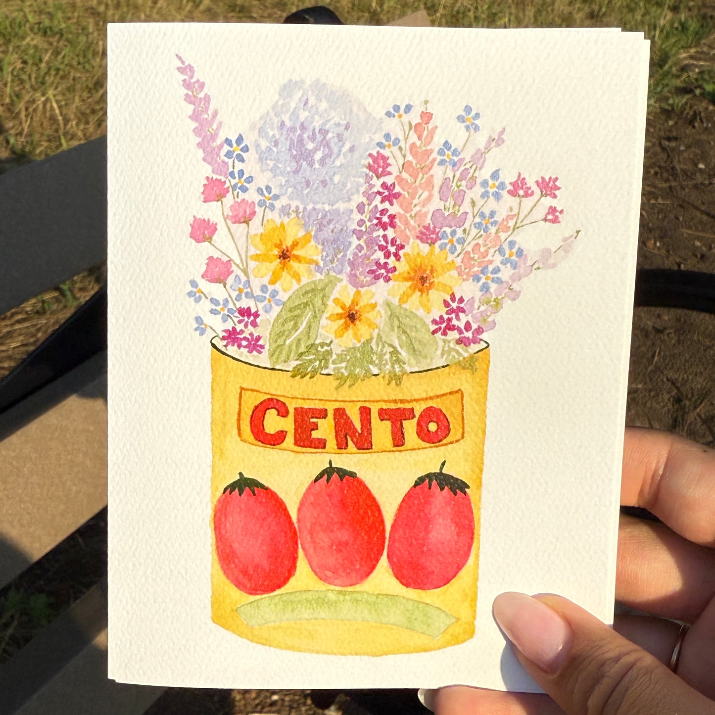 Tomato Can Blooms Card