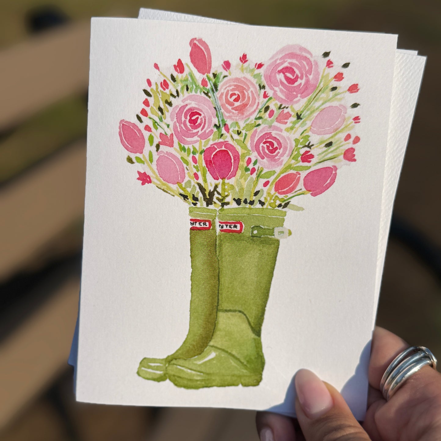 Wellies in Bloom Card