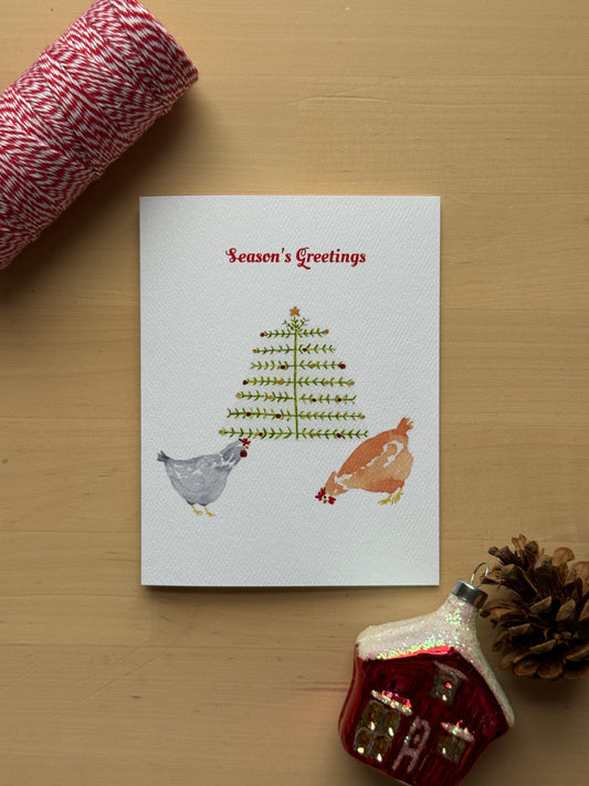 Holiday Chickens Season's Greetings