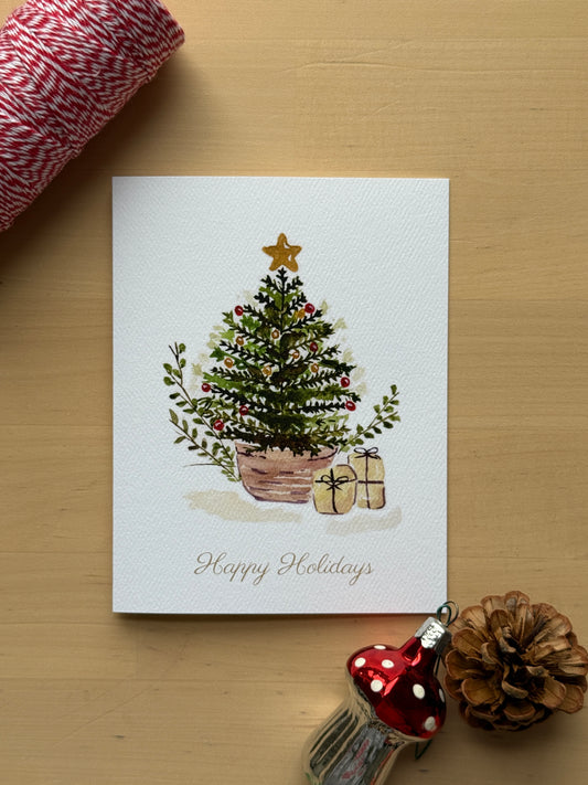 Happy Holidays Cozy Pine