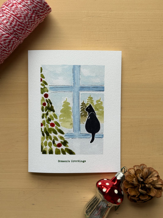 Window Cat Season's Greetings